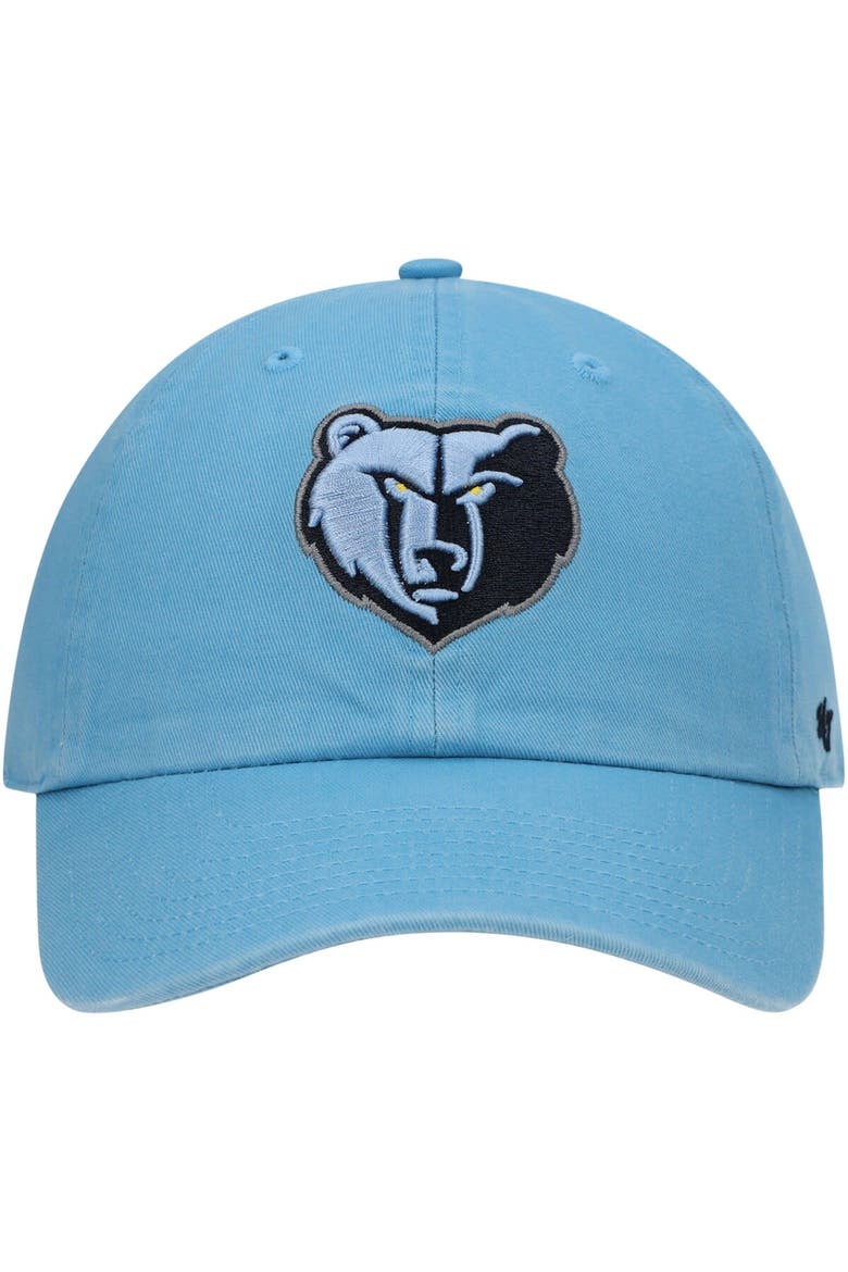 Men's '47 Light Blue Memphis Grizzlies Team Clean Up Adjustable Hat, Alternate, color, Light Blue