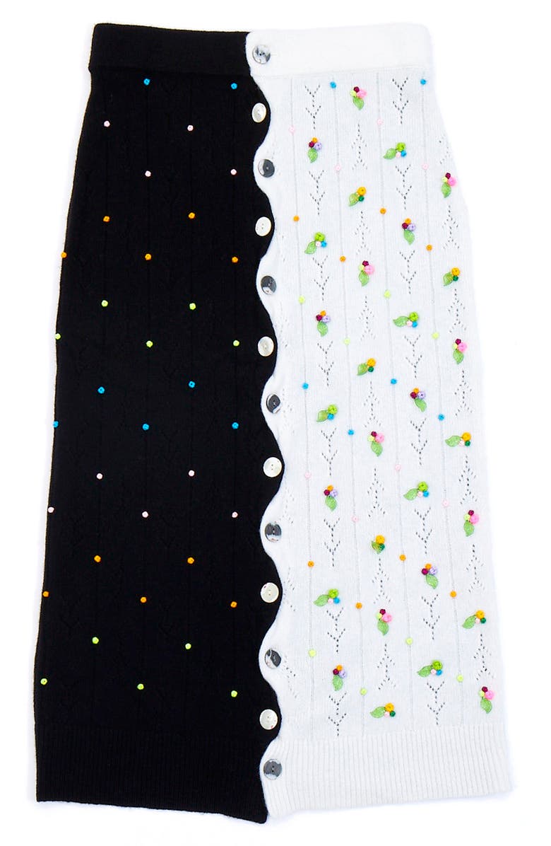 YanYan Rosie Button Front Lambswool Midi Skirt, Alternate, color,