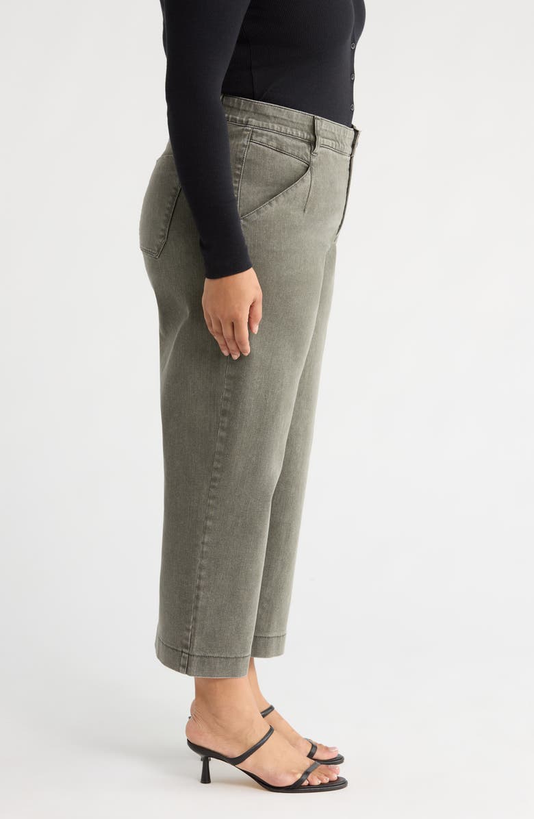 Wit & Wisdom Wyatt Skyrise High Waist Ankle Wide Leg Jeans, Alternate, color, Washed Thyme