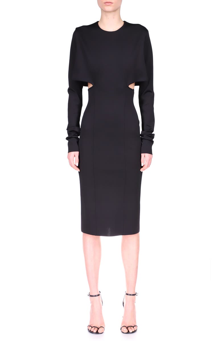 Givenchy Long Sleeve Punto Milano Sheath Dress, Main, color, 