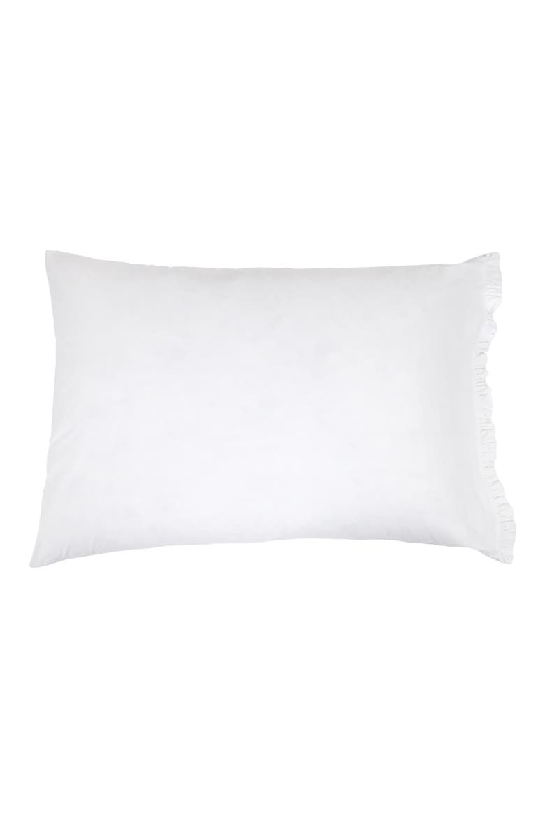 Audrey Ruffle Percale Pillow Sham, Main, color, WHITE