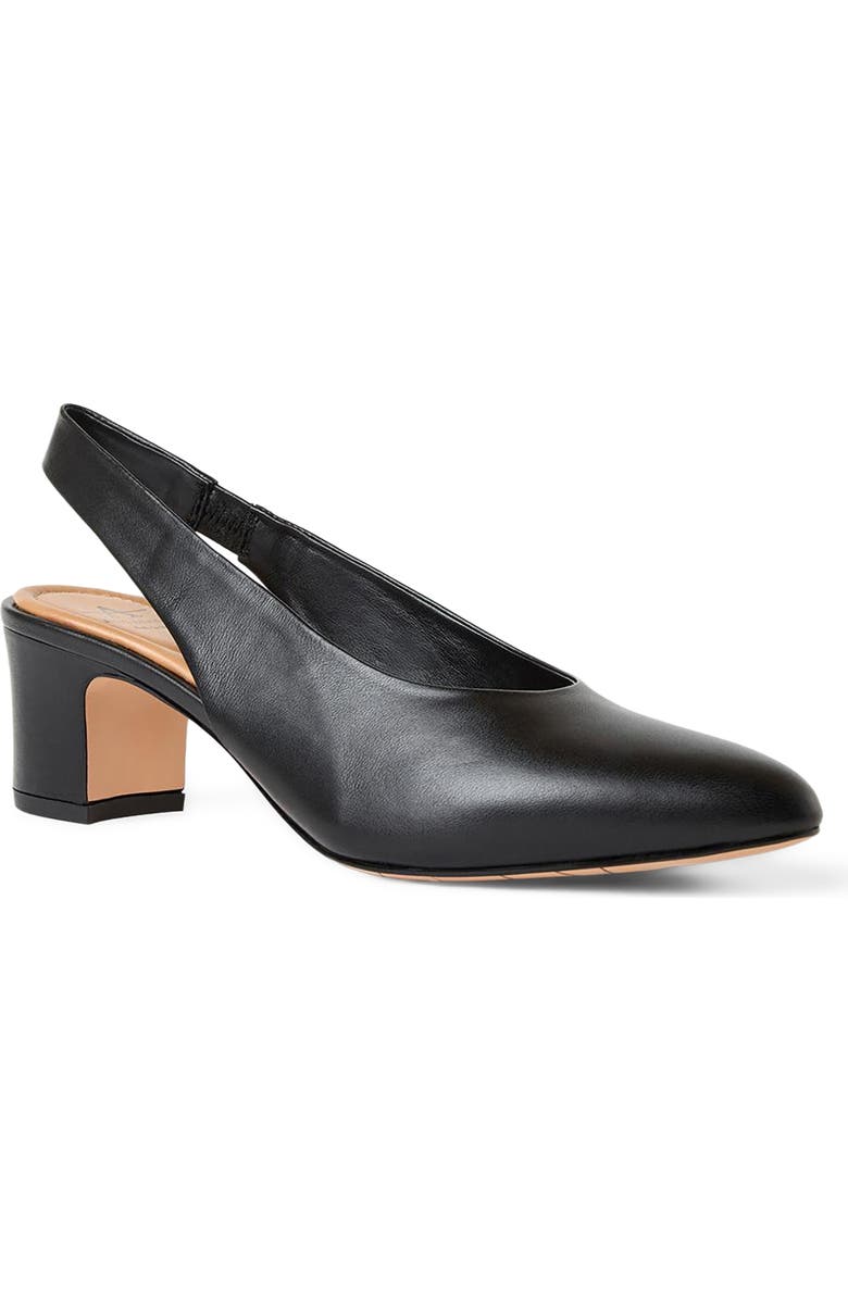 Aquatalia Trevi Slingback Pump, Main, color, Black Leather