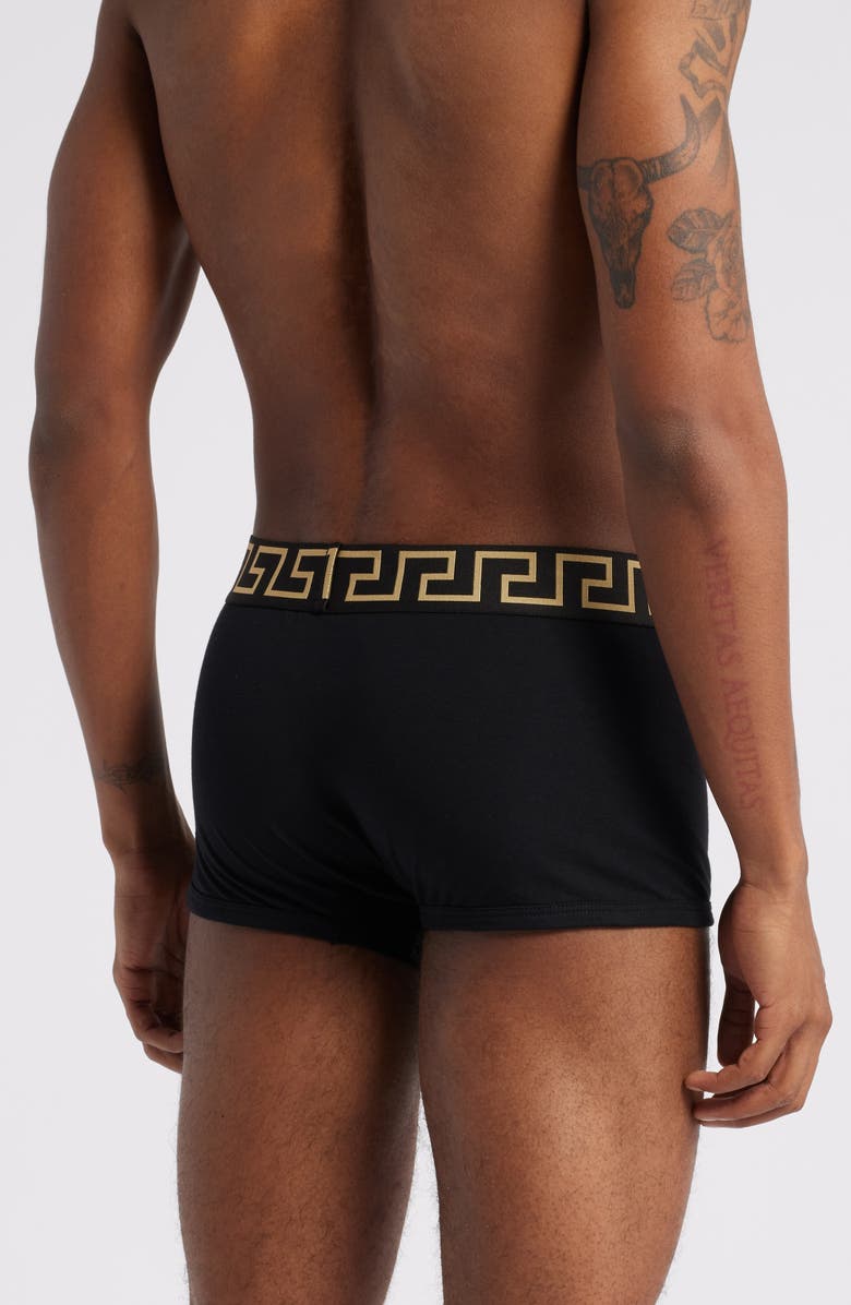 Versace Grecca Band Boxer Briefs, Alternate, color, Black