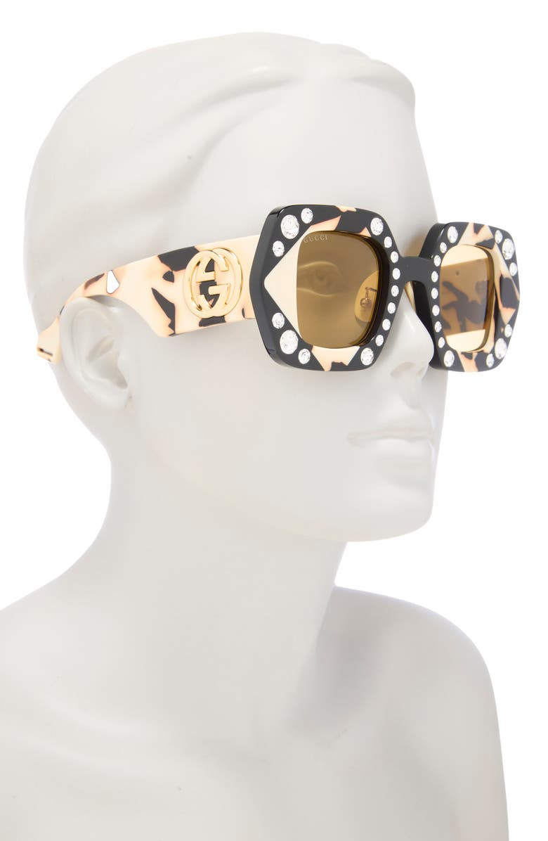 Gucci Special Edition 45mm Square Sunglasses, Alternate, color, 