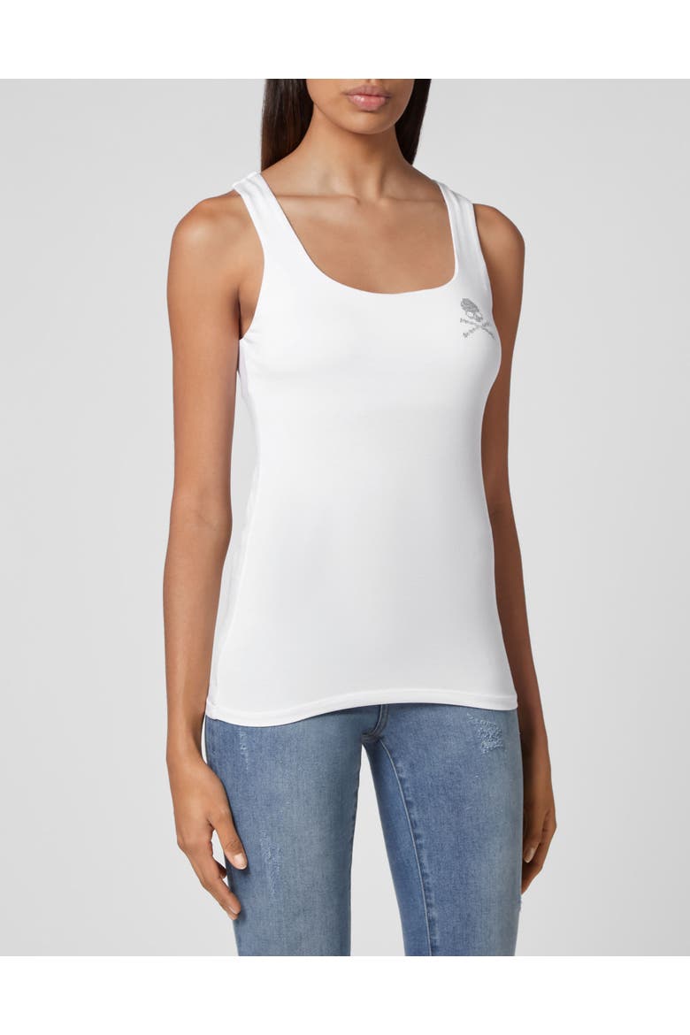 T-Shirt Round Neck Women, Main, color, white