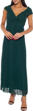 Oleg Cassini Chiffon Front Knot Gown