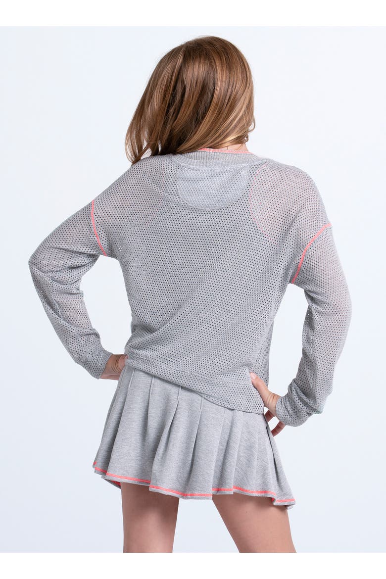 Girls' Chill Day Grey Long Sleeve Top, Alternate, color, Heather Grey