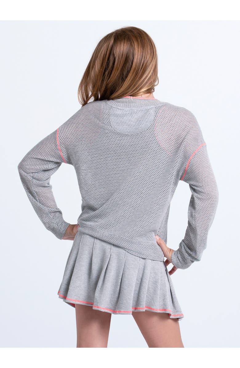 Lucky in Love Girls' Chill Day Grey Long Sleeve Top, Alternate, color, Heather Grey