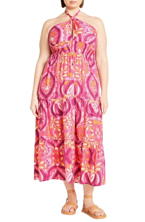 Dallas Halter Dress (Plus)