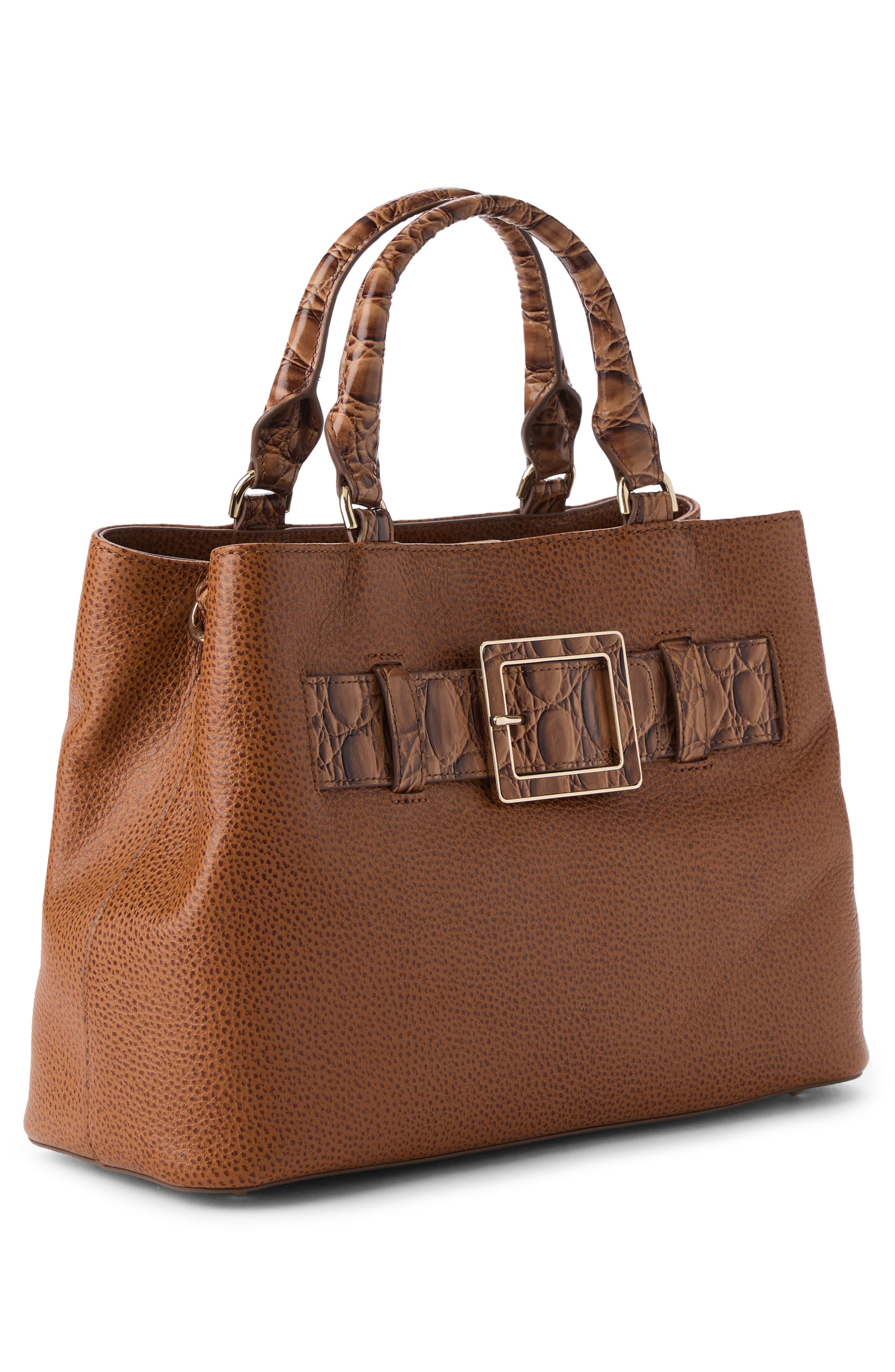 Brahmin Small Denise Leather Satchel, Alternate, color, 