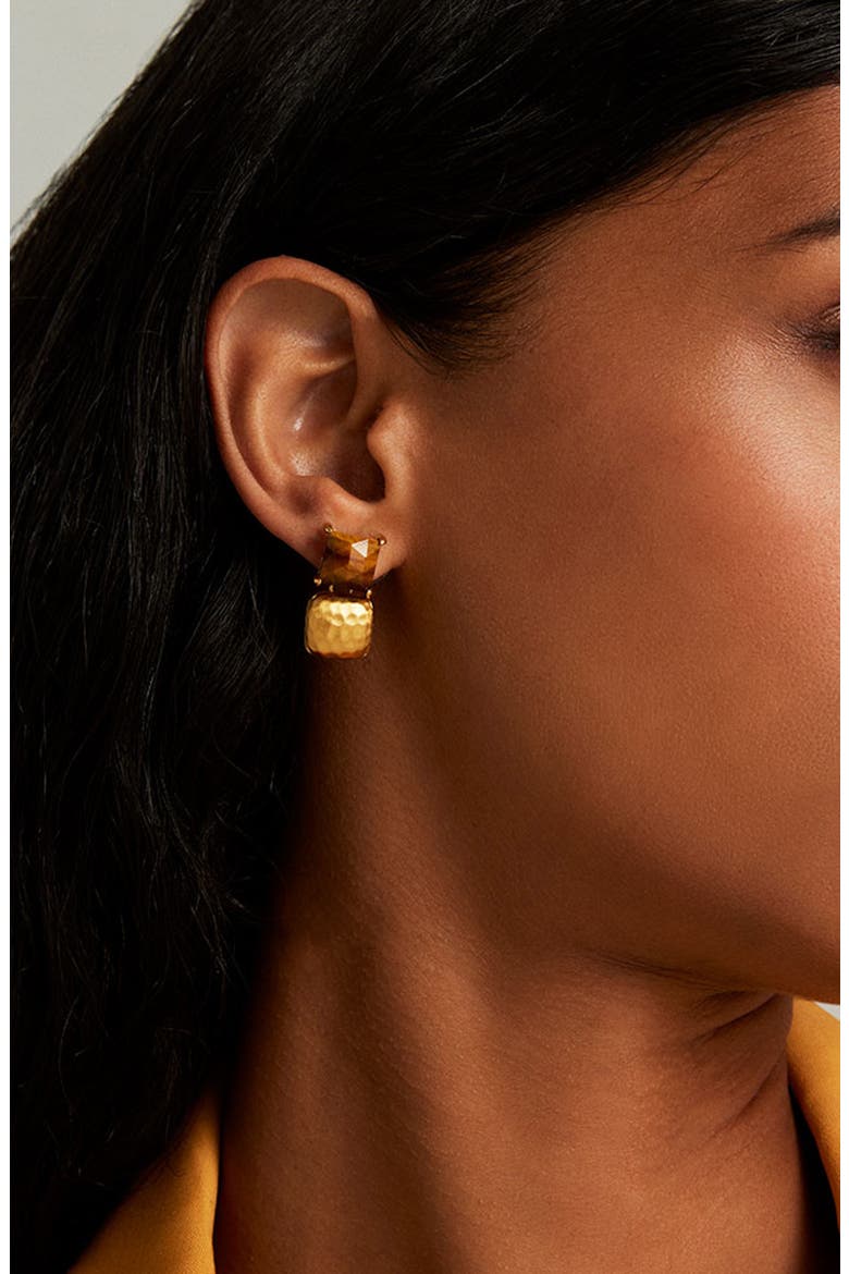 Nomad Drop Earrings, Alternate, color, GOLD/ TIGERS EYE