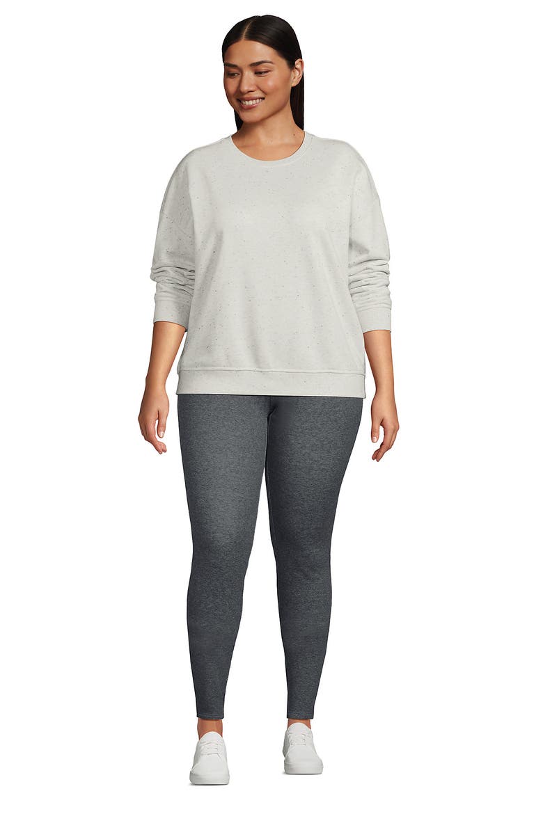 High Rise Serious Sweats Fleece Lined Pocket Leggings, Alternate, color, Charcoal Heather