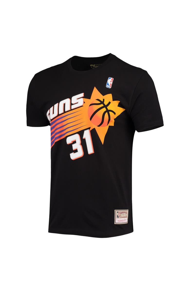 Mitchell & Ness Men's Mitchell & Ness Shawn Marion Black Phoenix Suns Hardwood Classics Stitch Name & Number T-Shirt, Alternate, color,