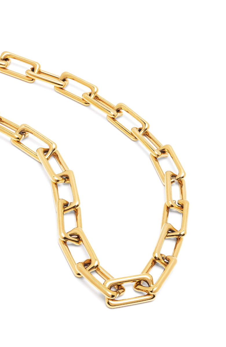Nialaya Gold Paperclip Chain Necklace, Main, color, Gold
