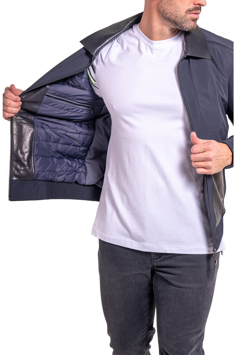 Ascension0016 Leather Trim Jacket, Alternate, color, BLUE