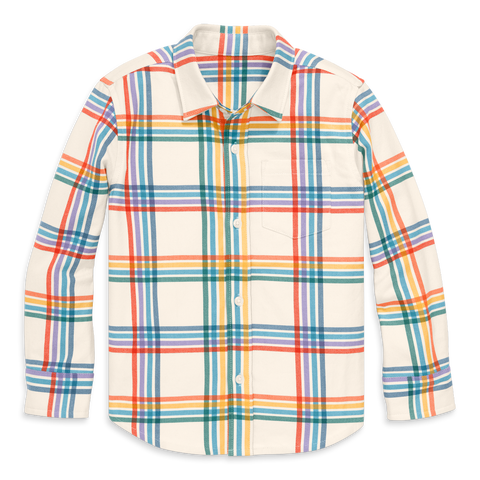 Kids Long Sleeve Rainbow Flannel Button Down (Toddler, Little Kid & Big Kid)