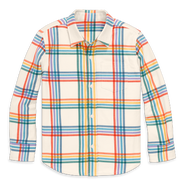 Primary Kids Long Sleeve Rainbow Flannel Button Down