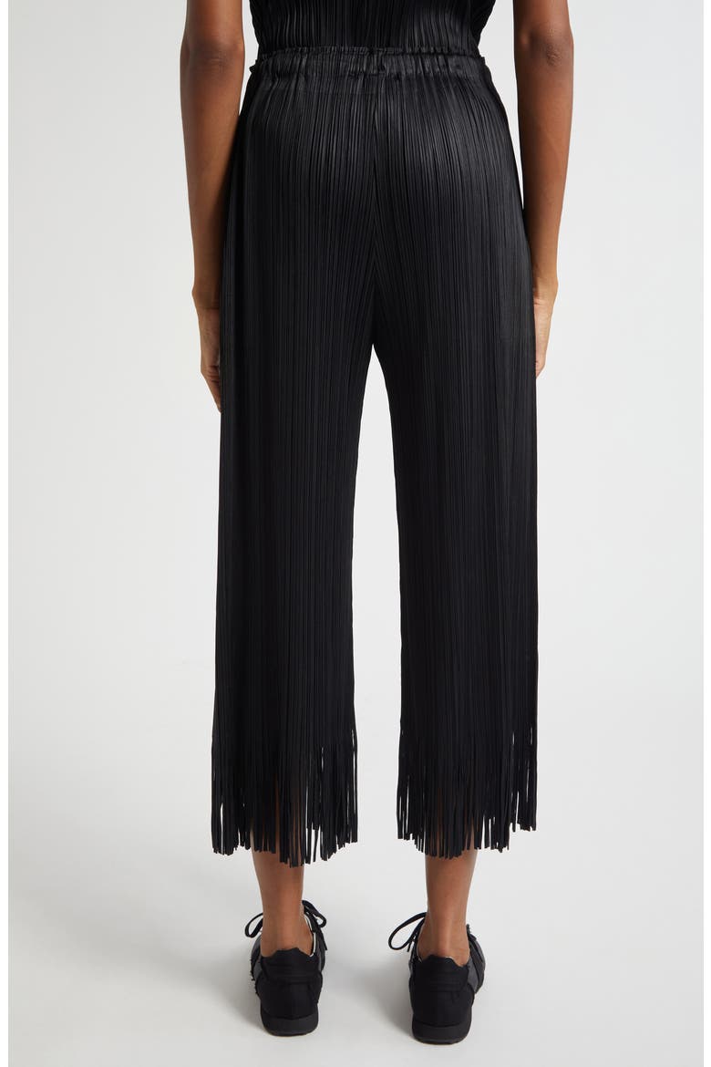 Wave Pleated Fringe Trim Pants (Women) | Nordstrom