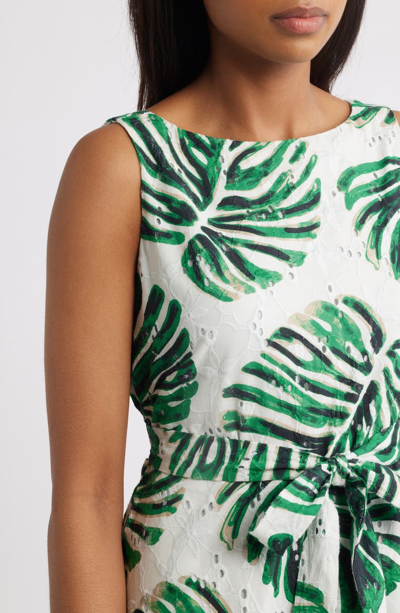 Anne Klein Sleeveless Fit & Flare Dress, Alternate, color, White Dove Multi