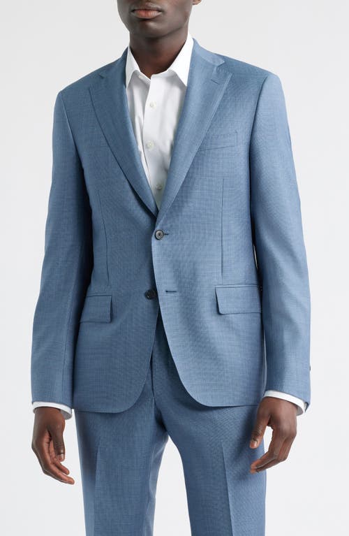 Heritage Gold Textured Light Blue Wool Suit