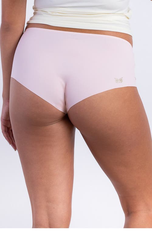 Uwila Warrior Soft Seamless Briefs with Lace in Rose Quartz 