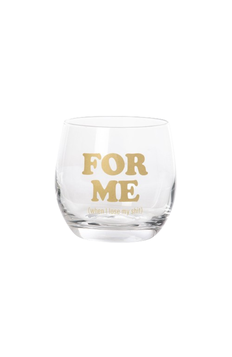 Totalee Gift For Me/You Mini Glasses Set of 2 Glass Clear 10 oz, Alternate, color, Clear