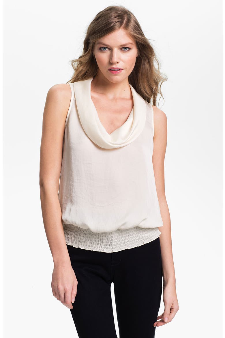 Cowl Neck Sleeveless Blouse, Main, color, CREAM