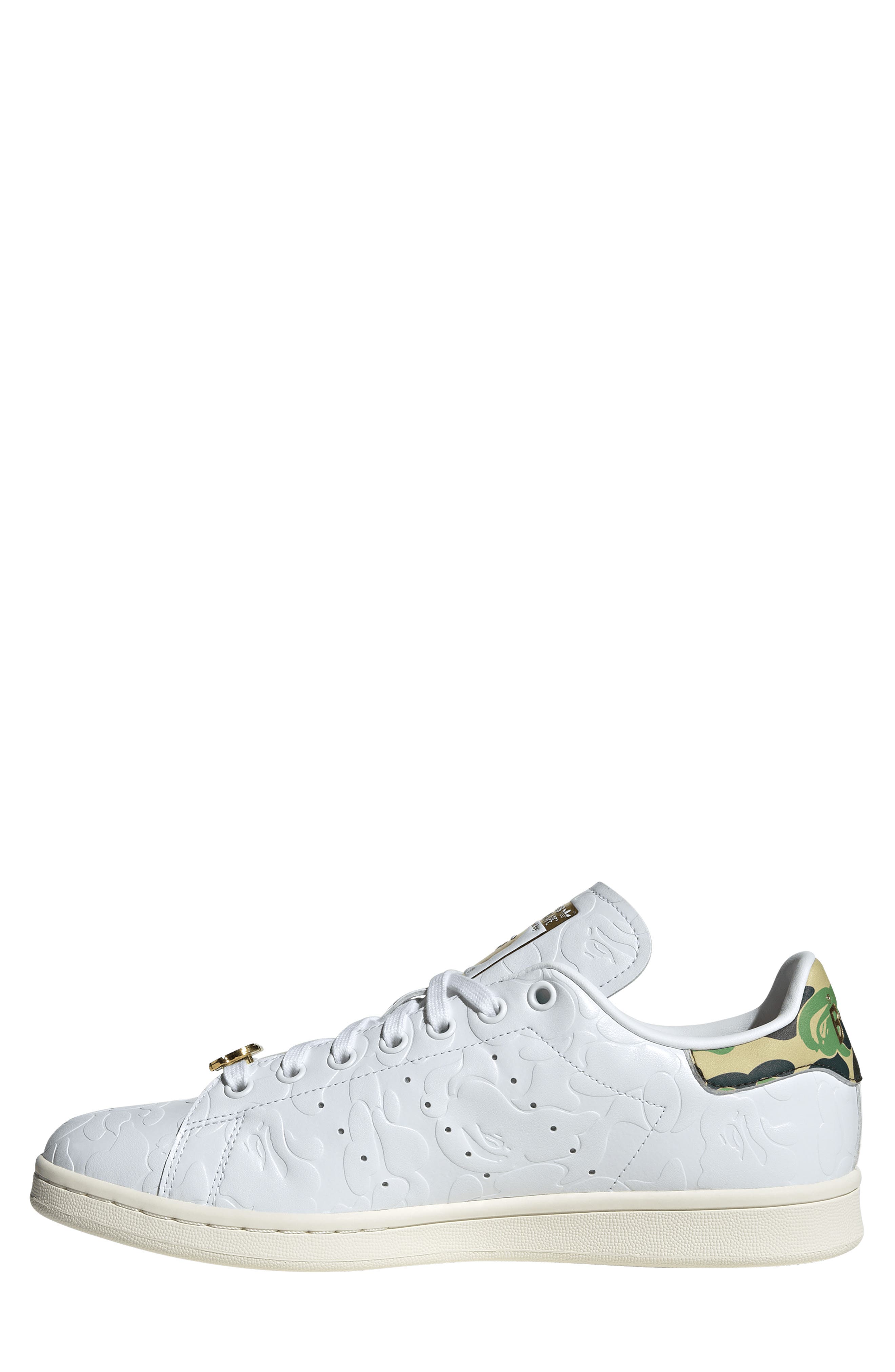 adidas x BAPE Stan Smith Sneaker, Alternate, color, White