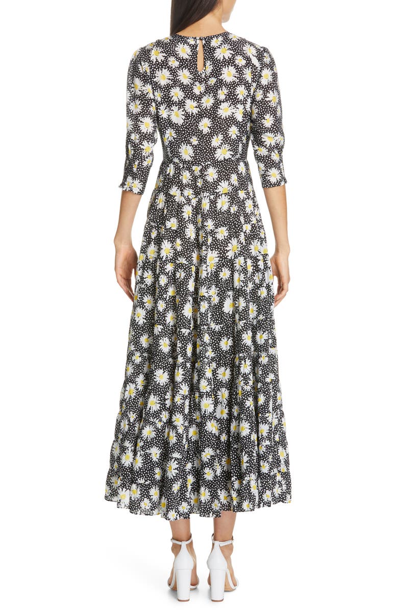 RIXO Kristen Floral Print Midi Dress, Alternate, color, 
