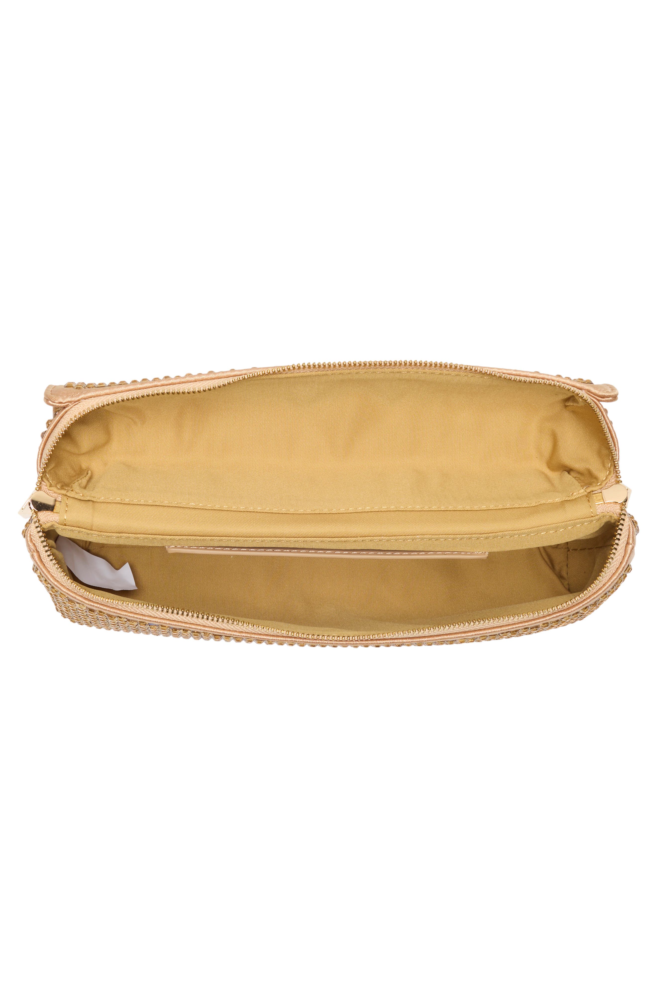 JW PEI Thea Woven Top Carry Handle Crossbody Bag, Alternate, color, Champagne