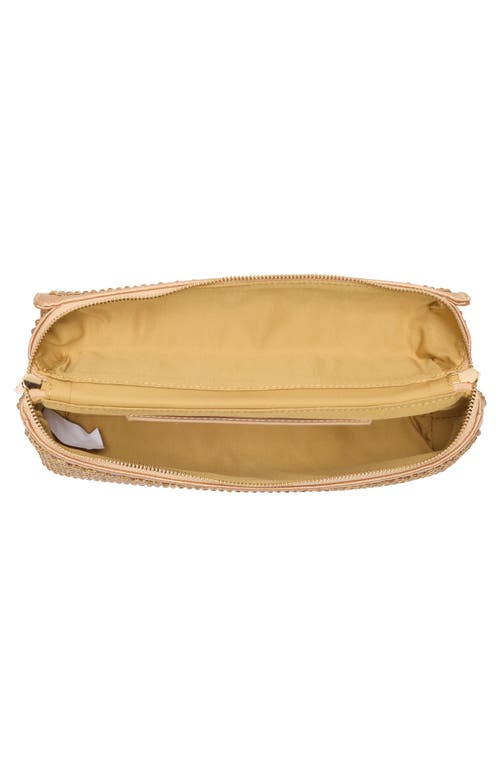 Jw Pei Thea Woven Top Carry Handle Crossbody Bag In Gold