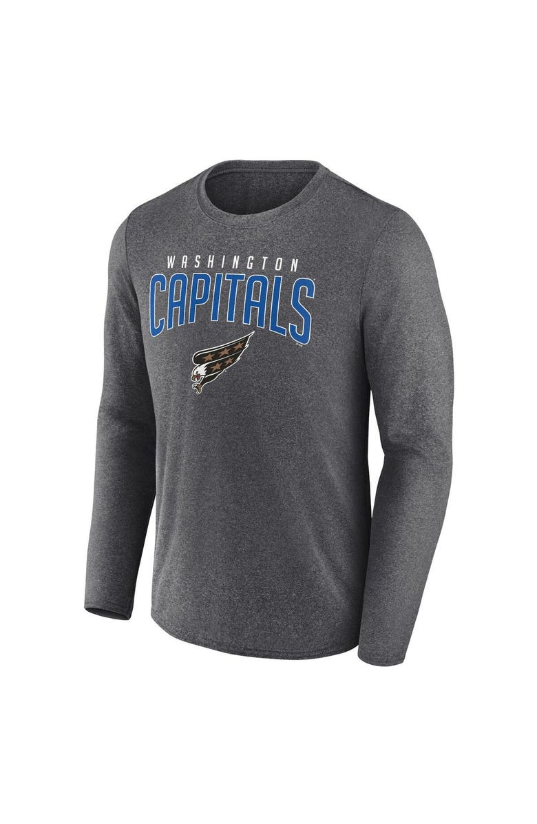 FANATICS Men's Fanatics Branded Heather Charcoal Washington Capitals Special Edition 2.0 Scoring Chance Long Sleeve T-Shirt, Alternate, color, 
