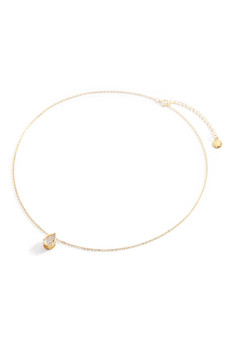 Teardrop Necklace, Alternate, color, Moissanite Diamond