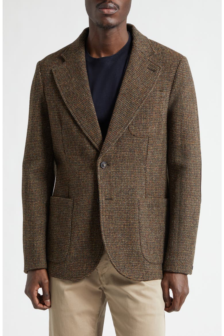 TEIJIN MENS SHOP Harris Tweed ピーコート M Harris Tweed Wool Sack Jacket (Men) | Nordstrom