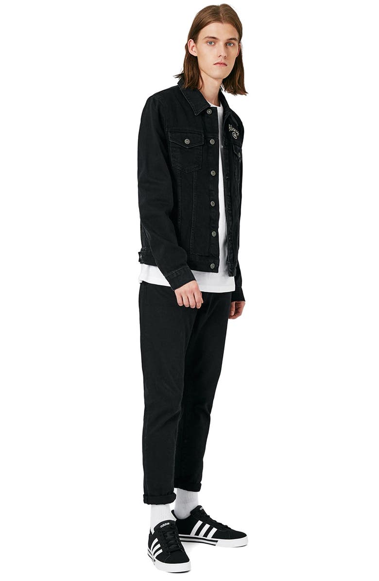 Topman Toman Albany Chain Stitch Denim Jacket | Nordstrom