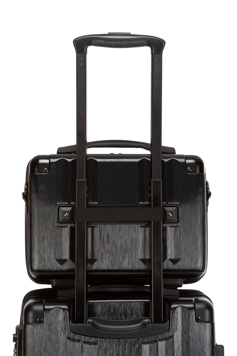 Hard Side Cosmetics Case, Alternate, color, BLACK