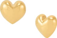 Frankie & Zoe 14K Gold Heart Stud Earrings