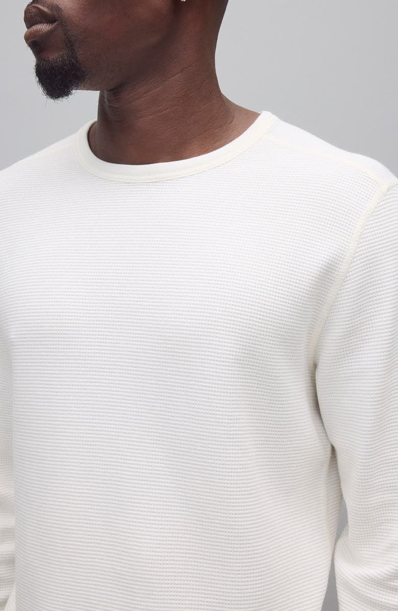 Reigning Champ Lightweight Waffle Stitch Long Sleeve T-Shirt, Alternate, color, Championship White