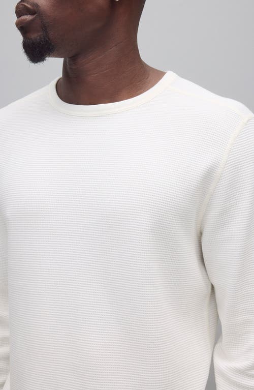 Reigning Champ Lightweight Waffle Stitch Long Sleeve T-shirt In White