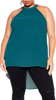 City Chic Kaya Pleated High-Low Top