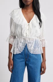 Lipsy Lace Dobby Shirt