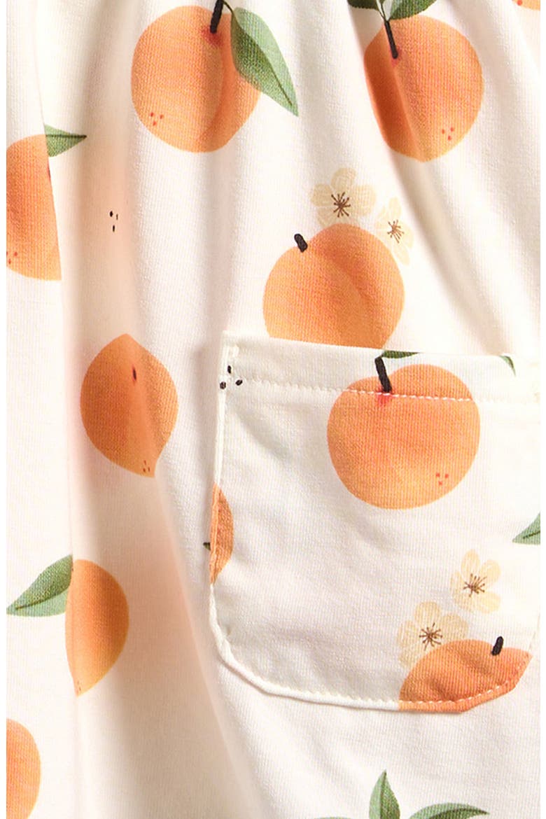 Peaches Skirted Organic Cotton Blend Bodysuit, Alternate, color, OFF WHITE