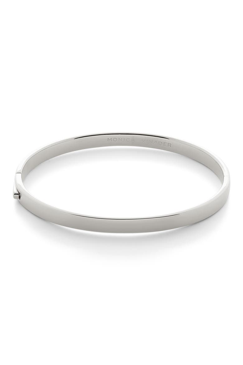 Essential Hinged Bangle Bracelet, Main, color, STERLING SILVER