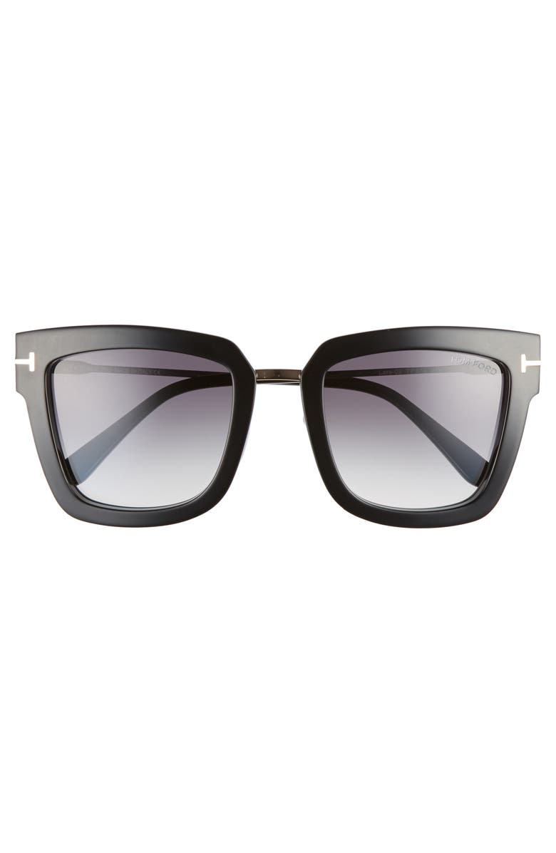 TOM FORD Lara 52mm Mirrored Square Sunglasses, Alternate, color, 
