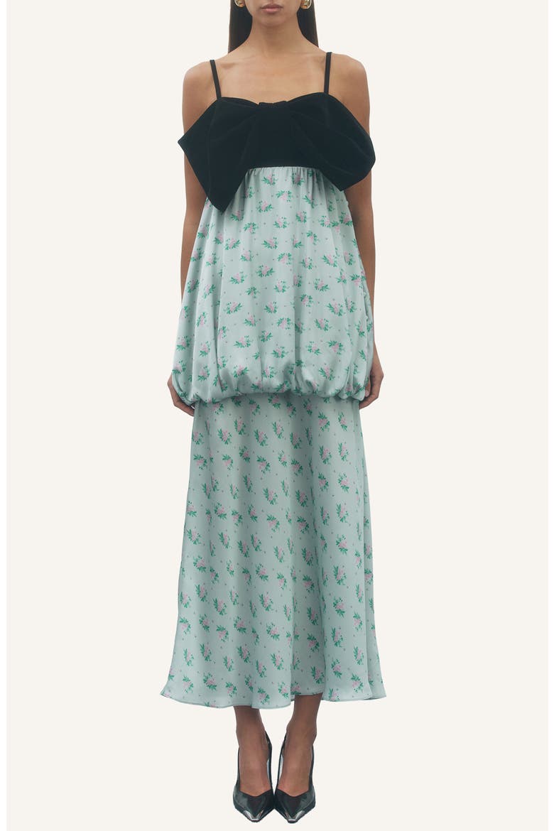 Floral Bubble Hem Maxi Dress, Main, color, MINT MULTI
