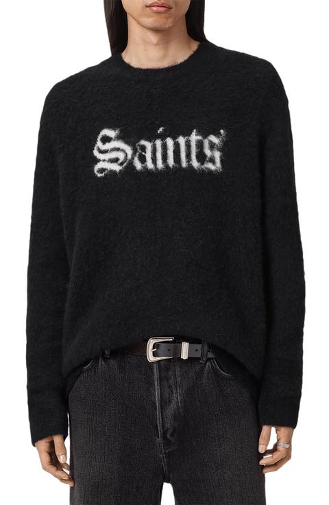 Saints Wool & Alpaca Blend Crewneck Sweater