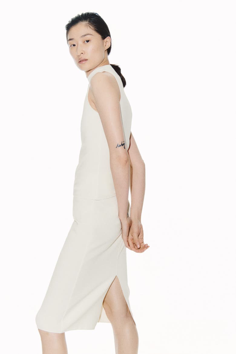 Jersey Pencil Skirt, Alternate, color, Cream