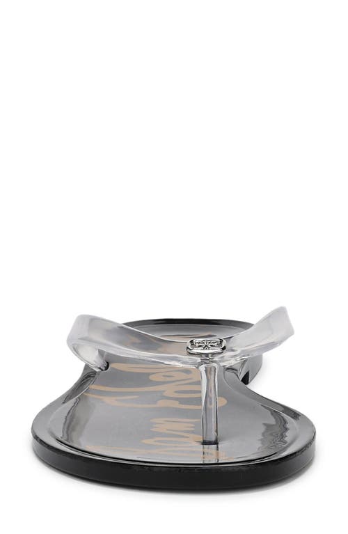 Sam Edelman Dean Jelly Flip Flop Clear Jelly In Clear Grey