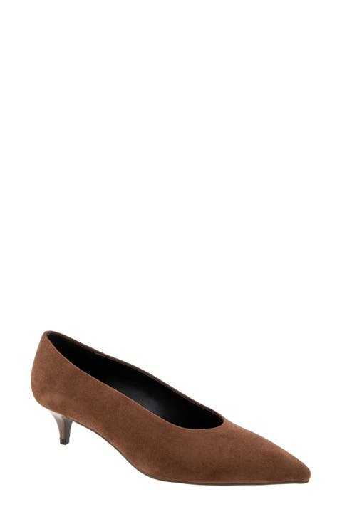 Pacsin Pointed Toe Kitten Heel Pump