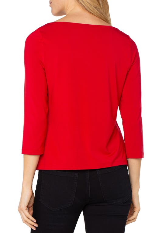 Liverpool Los Angeles Cowl Neck Jersey Top In Red